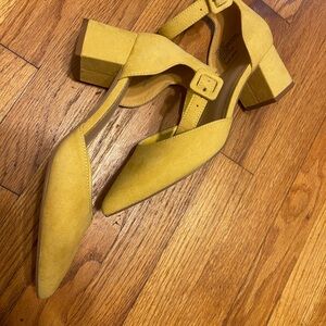 14th & Union Yellow Block Heel Women's Shoes Size 7M